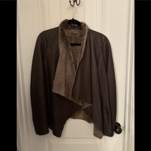 Vince lambskin and fur coat